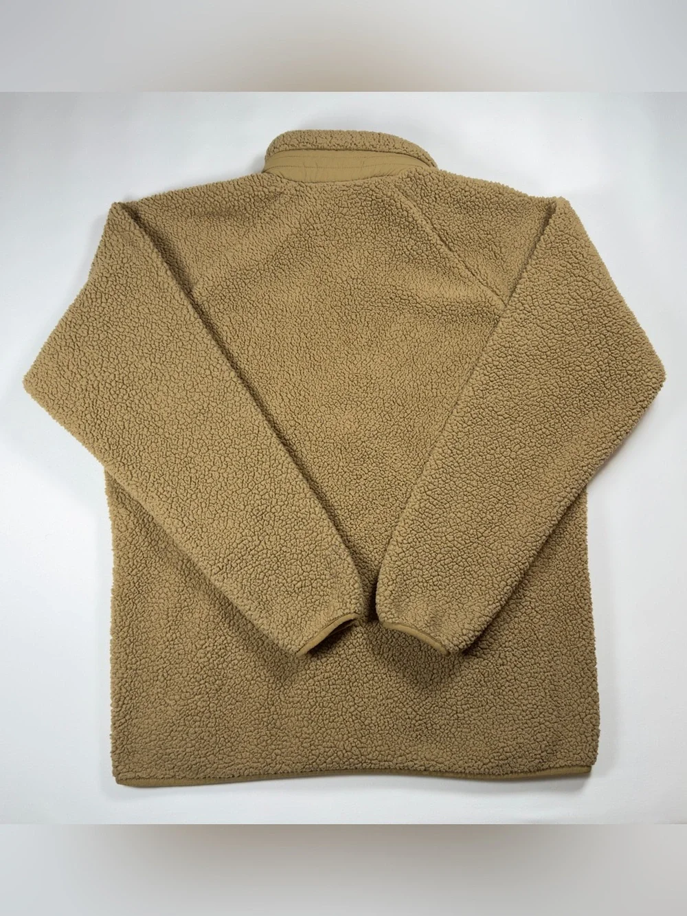 Columbia Sherpa Fleece Jacket Mens Large Tan Full Zip Rugged Ridge Pile Coat